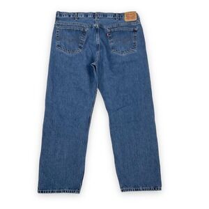 Levis Jeans Men 44x32 (ACTUAL 42X30) Blue 505 Straight Leg Denim Cotton